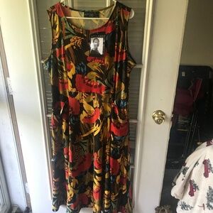 Attitudes by Renee Summer Dress-Size XL Floral Design
